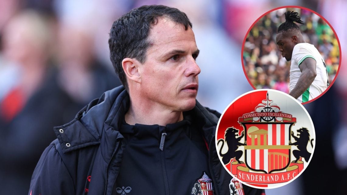 Main image, Regis Le Bris the head coach / manager of Sunderland during the Sky Bet Championship Play-Off Semi Final Second Leg match between AFC S...