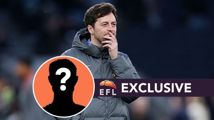 Ryan Mason watches on during Tottenham Hotspur v Eintracht Frankfurt - UEFA Europa League 2024/25 Quarter Final First Leg. Inset, Mystery Player. O...