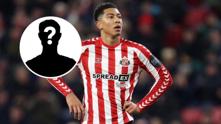 Sunderland star Jobe Bellingham. Inset, mystery player graphic.