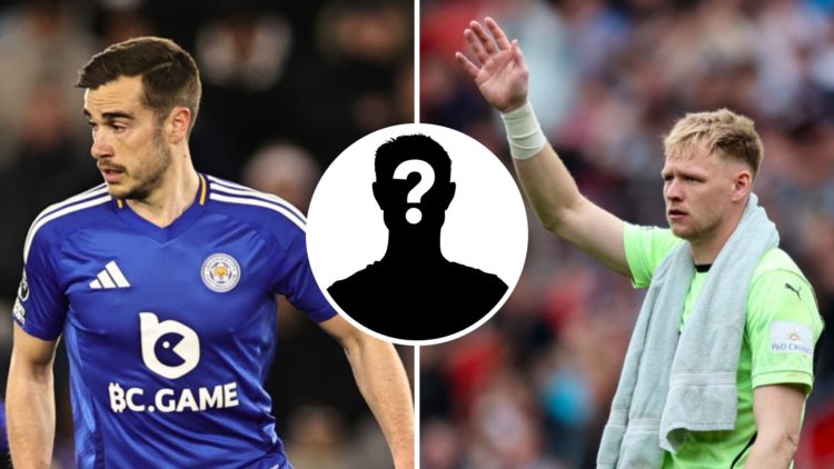Leiecester midfielder Harry Winks during a Premier League match, Southampton goalkeeper Aaron Ramsdale reacts after a Premier League game, and a my...