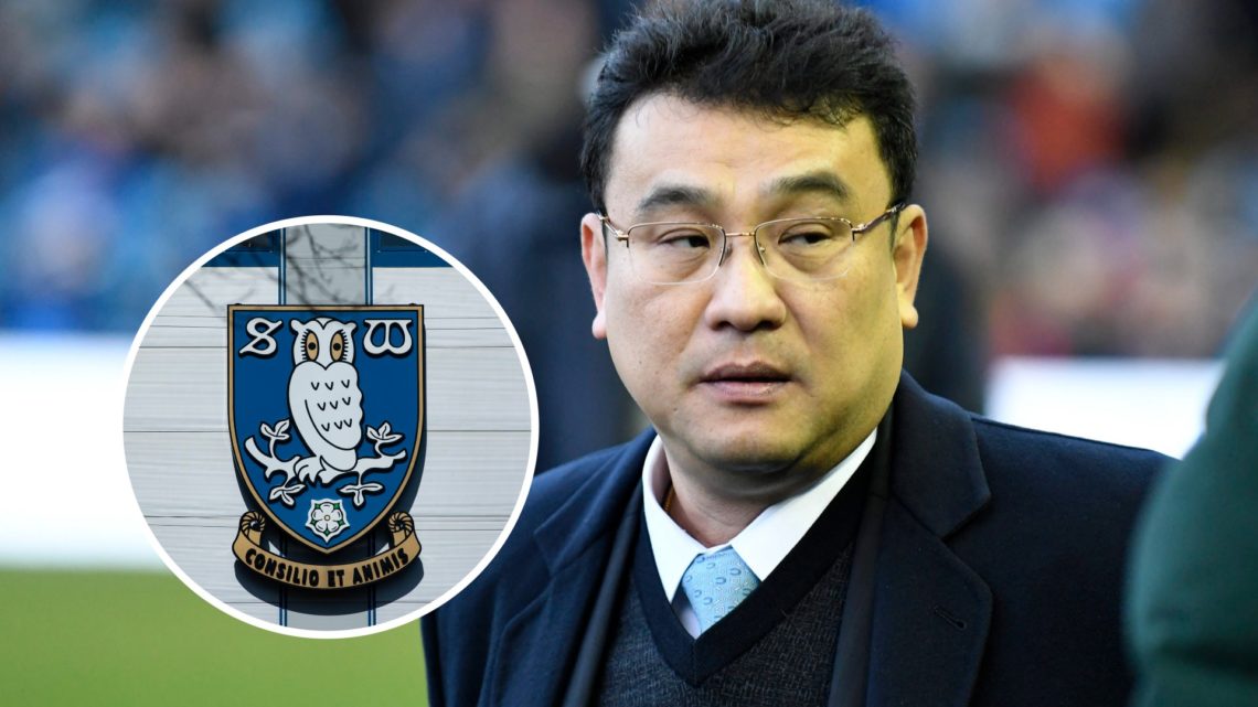 Sheffield Wednesday chairman Dejphon Chansiri. Inset, Sheffield Wednesday badge.