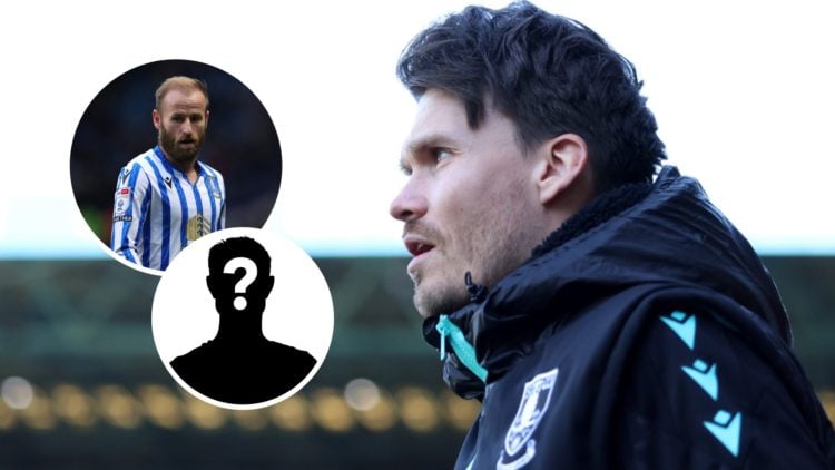 Sheffield Wednesday manager Danny Rohl. Inset, Barry Bannan and mystery player graphic.