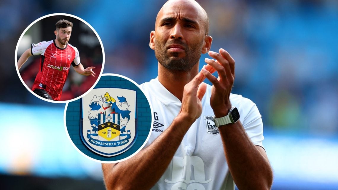 Huddersfield town manager Lee Grant reacts during time at Ipswich Town, and inset, new Huddersfield signing Sean Roughan during Lincoln City action...