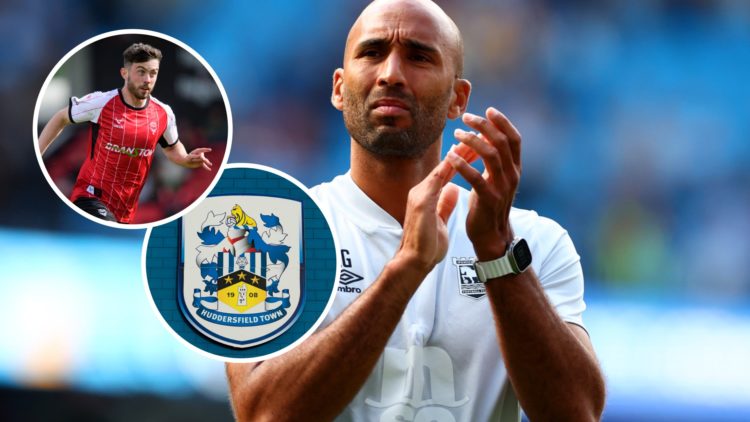 Huddersfield town manager Lee Grant reacts during time at Ipswich Town, and inset, new Huddersfield signing Sean Roughan during Lincoln City action...