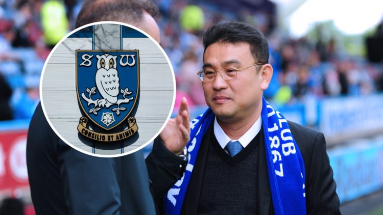 Sheffield Wednesday chairman Dejphon Chansiri. Inset, Sheffield Wednesday badge.