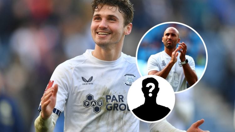 Former Preston North End star Ryan Ledson. Inset, Lee Grant and mystery player graphic.