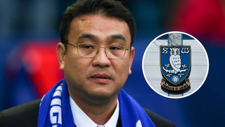 Sheffield Wednesday chairman Dejphon Chansiri. Inset, Sheffield Wednesday badge.