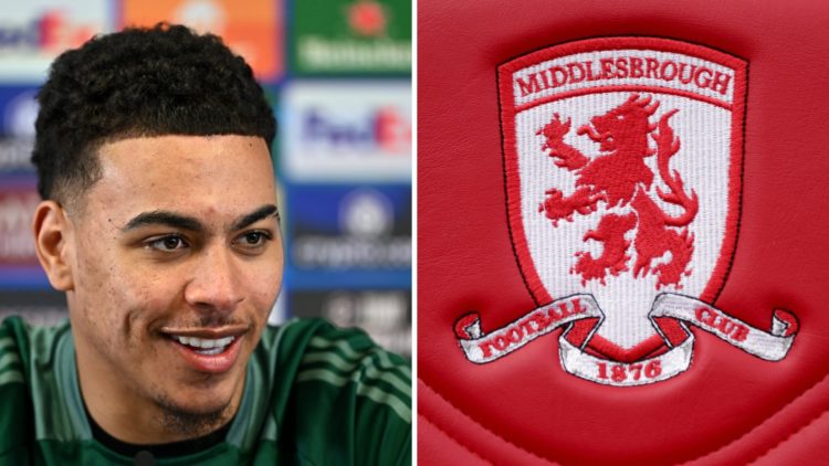 Morgan Rogers of Aston Villa talks during a press conference ahead of their UEFA Champions League 2024/25 quarter final second leg match against Pa...
