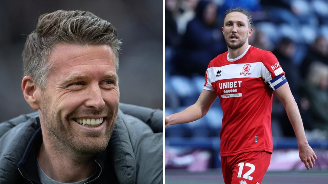 Rob Edwards before the Premier League match between Newcastle United and Luton Town. Luke Ayling of Middlesbrough looks on during the Sky Bet Champ...