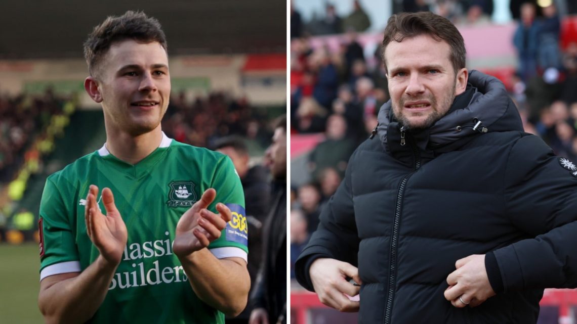 Plymouth Argyle midfielder Adam Randell reacts after an FA Cup match, and former Watford manager Tom Cleverley before a Championship game