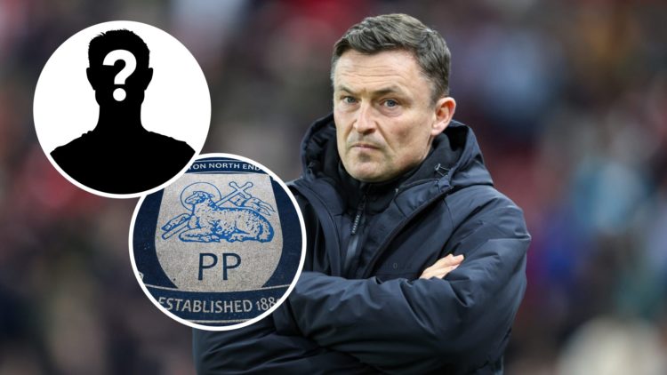 Preston North End manager Paul Heckingbottom reacts during the Championship match at Sunderland. Inset, the Preston North End badge and a mystery p...