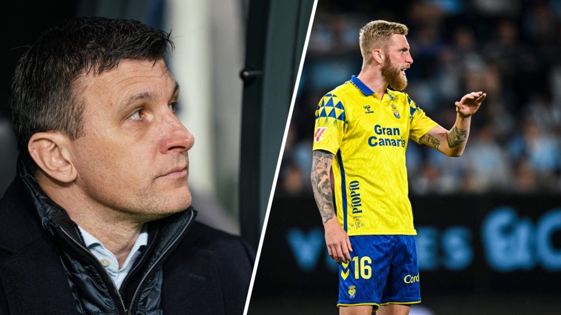 A split image of Sergej Jakirovic and Oli McBurnie