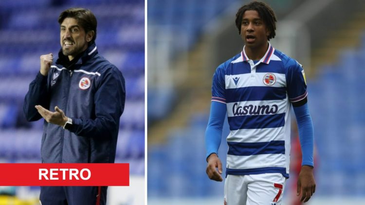Veljko Paunovic of Reading FC after Lucas Joao puts his side three up during the Sky Bet Championship match between Reading and AFC Bournemouth (L)...