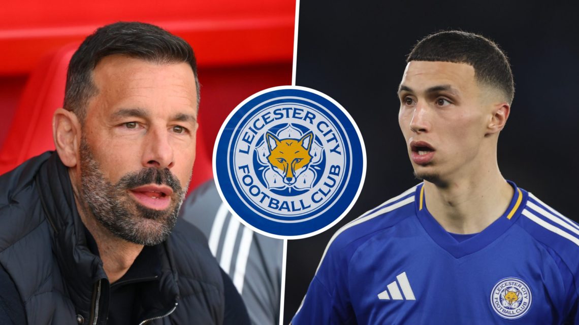Former Leicester City manager Ruud van Nistelrooy before Premier League match against Nottingham Forest and Leicester City midfielder Bilal El Khan...