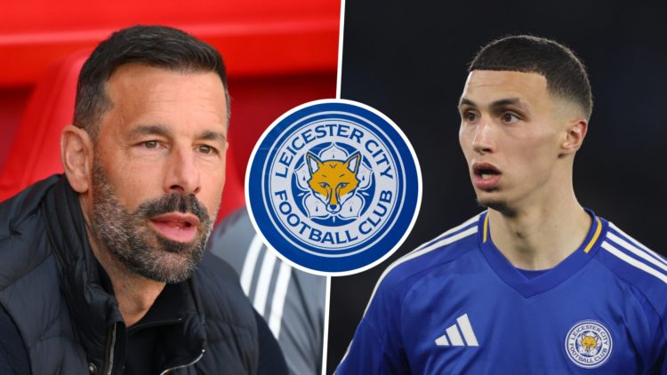 Former Leicester City manager Ruud van Nistelrooy before Premier League match against Nottingham Forest and Leicester City midfielder Bilal El Khan...