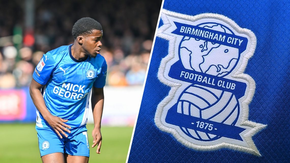 A split image of Kwame Poku and the Birmingham City badge