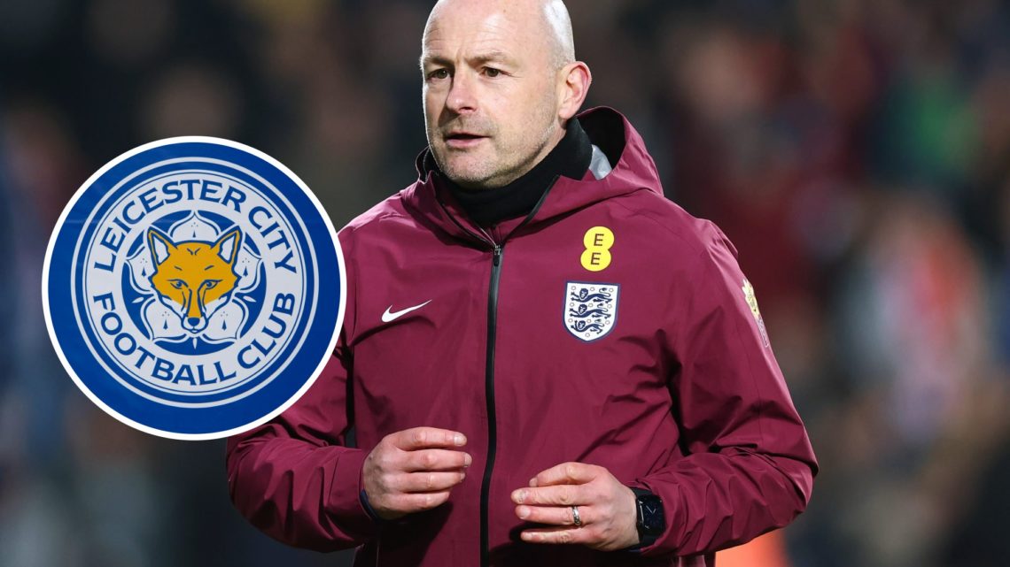Lee Carsley, head coach of England, takes part in the pre-match warm-up before the Men's U21 international match between England and Portugal. Inse...