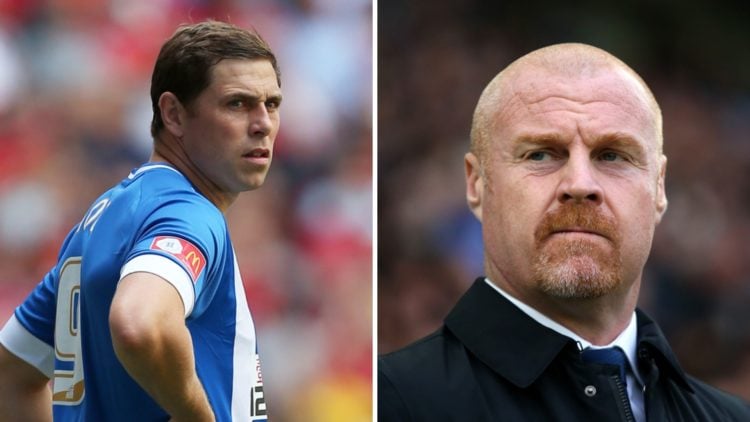 Grant Holt during his time as a Wigan Athletic player, and former Burnley boss Sean Dyche