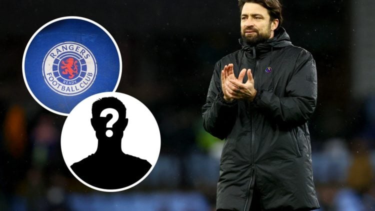 Russell Martin applauds the Southampton fans after a Premier League game, a detailed view of the Rangers badge inside the dressing room, inset of a...