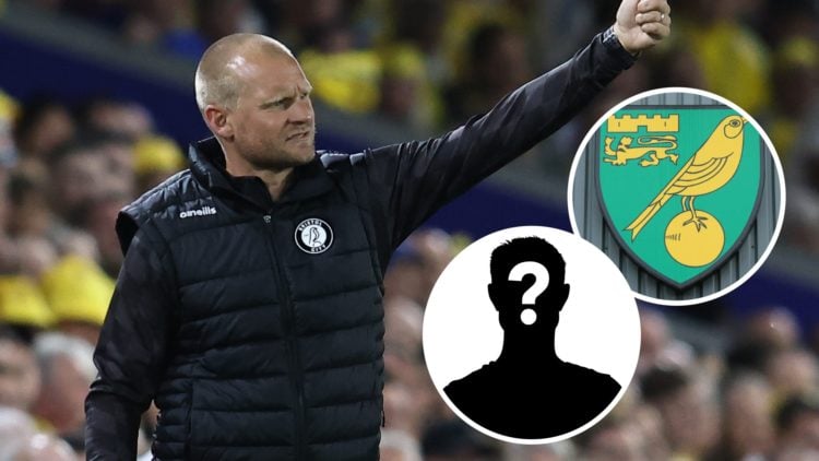 Bristol City's Manager Liam Manning gestures during the Sky Bet Championship match between Leeds United FC and Bristol City FC. Inset, Norwich City...