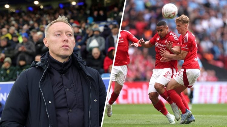 A split image of Steve Cooper and Nottingham Forest's Zach Abbott