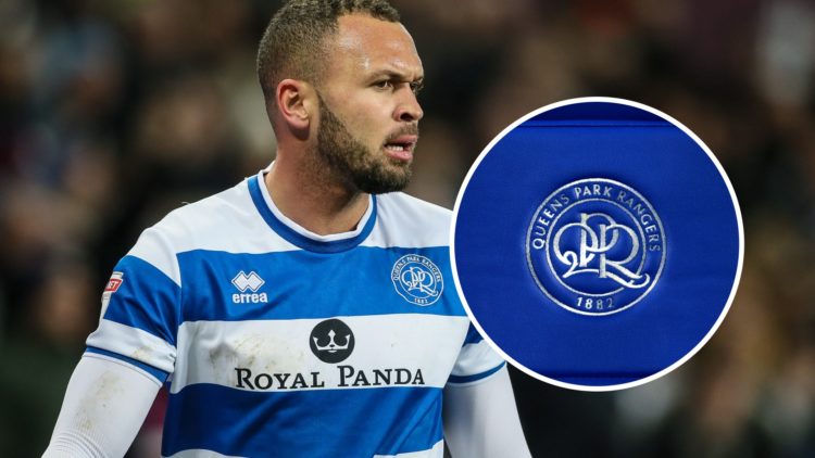 Former QPR player Joel Lynch. Inset, QPR badge.