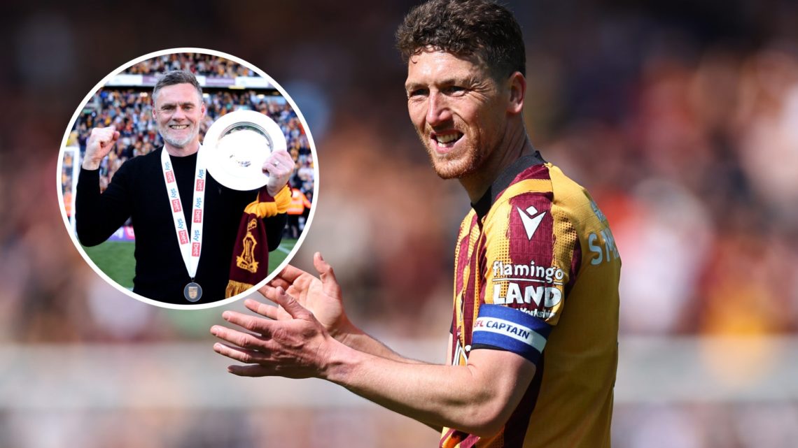 Bradford City skipper Richie Smallwood. Inset, Bradford manager Graham Alexander.
