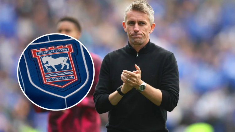 Kieran McKenna, Manager of Ipswich Town, acknowledges the fans following his team's defeat in the Premier League match between Leicester City FC an...