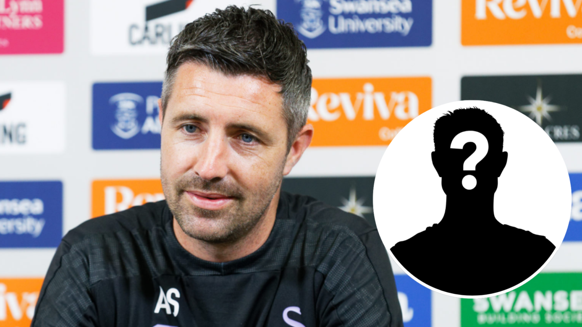 Alan Sheehan, Swansea manager, and mystery player icon.