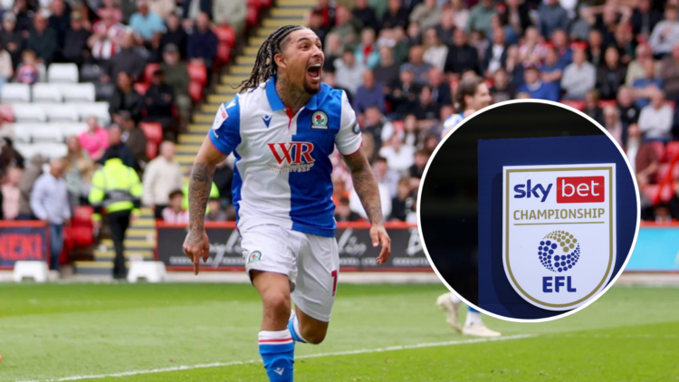 Tyrhys Dolan of Blackburn Rovers celebrates his team's first goal during the Sky Bet Championship match between Sheffield United FC and Blackburn R...