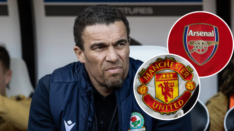 Blackburn Rovers' manager Valerien Ismael looks on during the Sky Bet Championship match between Derby County FC and Blackburn Rovers FC. Inset 1, ...