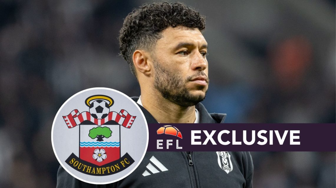 Alex Oxlade-Chamberlain from Besiktas stands during the Turkish national anthem before the match between Besiktas and Goztepe at the quarter final ...