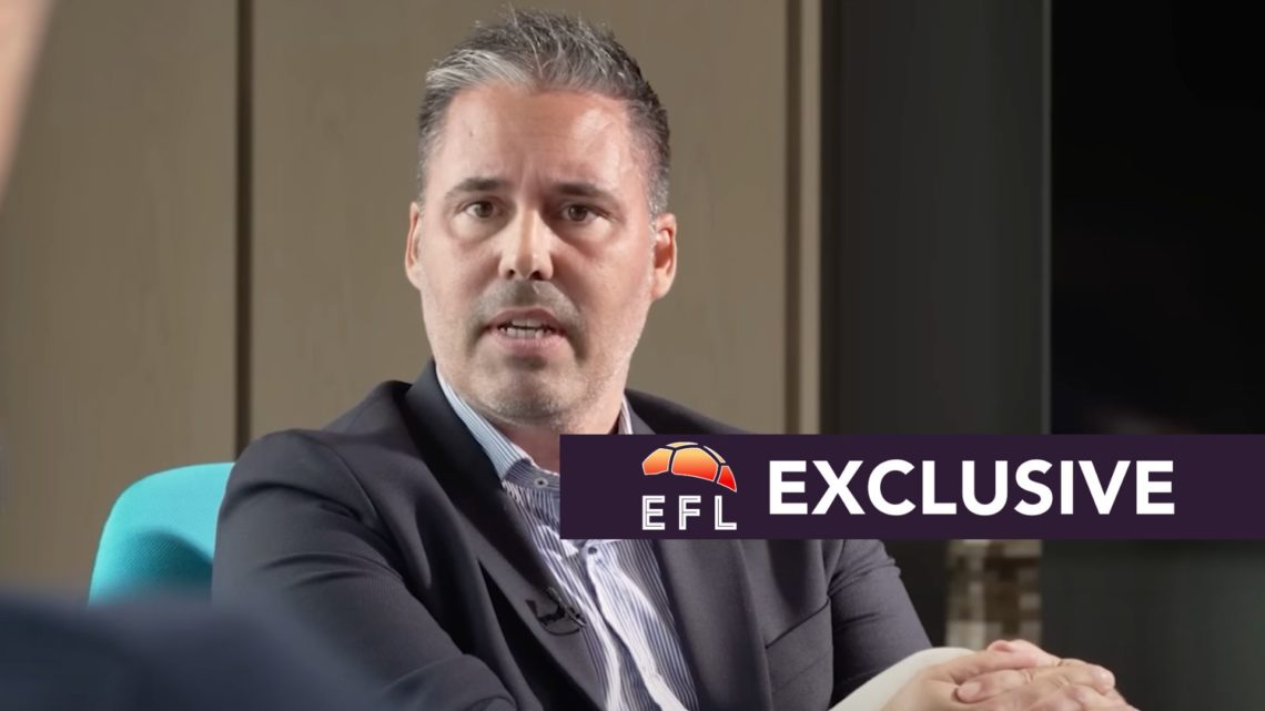 Marti Cifuentes speaks to Leicester City's in-house media team after being appointed as the club's new manager