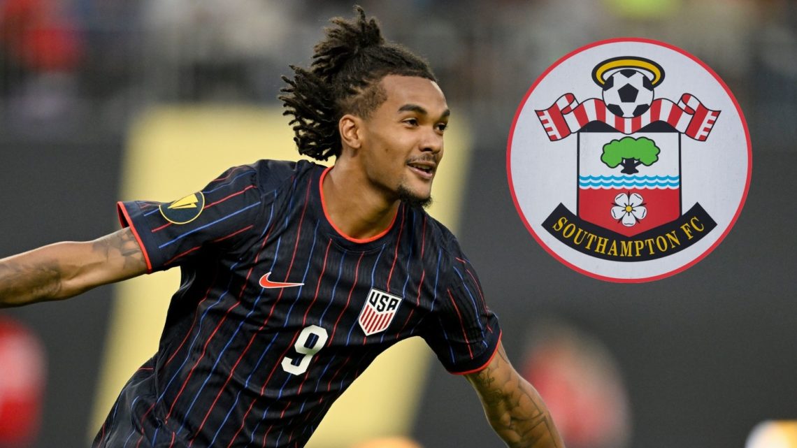 Main image, Damion Downs #9 of United States celebrates after scoring the winning penalty kick during the penalty shootout against Costa Rica in th...
