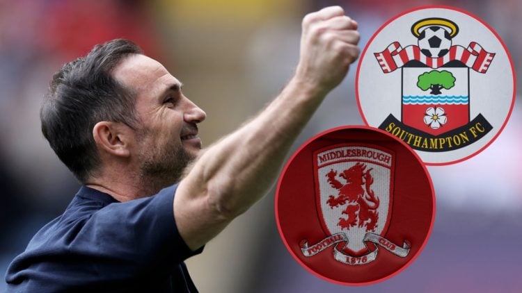 Main image, Frank Lampard, Manager of Coventry City celebrates Jack Rudoni of Coventry City's goal during the Sky Bet Championship match between Co...