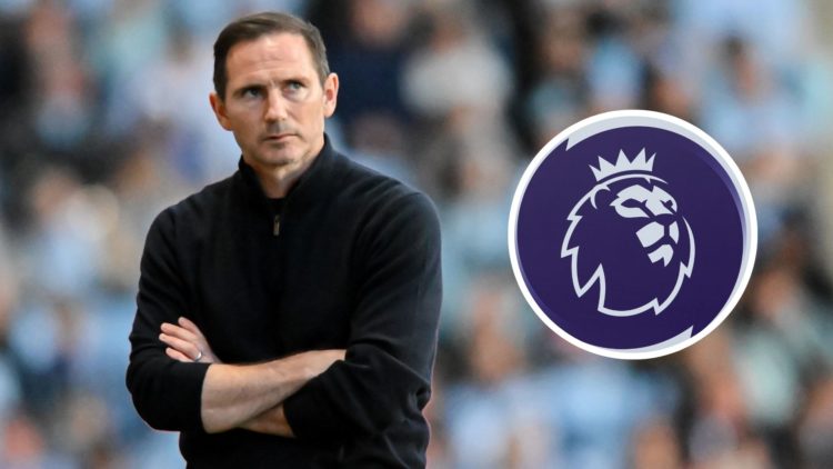Frank Lampard watches on during Coventry City vs Sunderland. Inset, Premier League logo