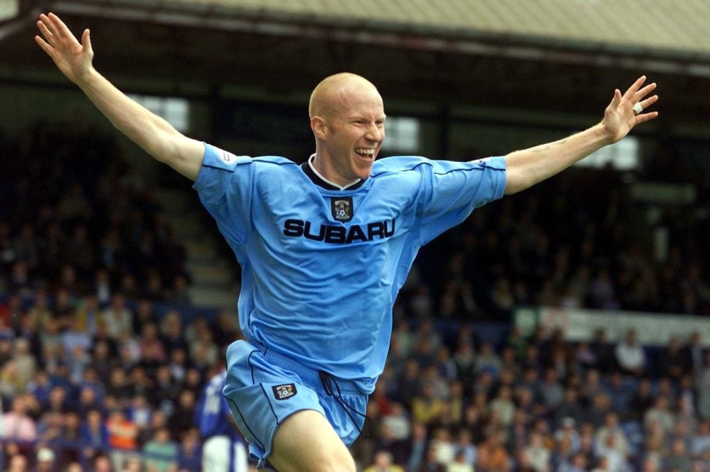 Lee Hughes for Coventry City against Stockport County