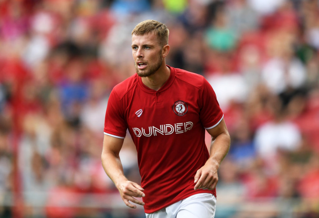 Adam Webster playing for Bristol City in a friendly against Crystal Palace