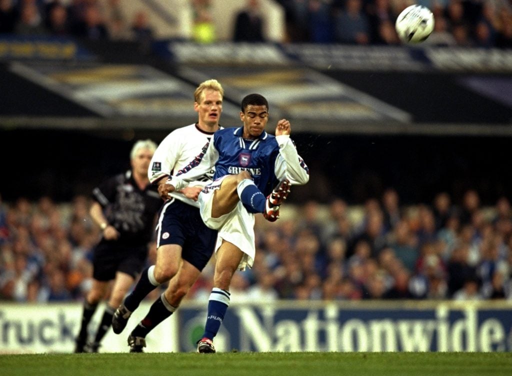 Kieron Dyer for Ipswich against Bolton