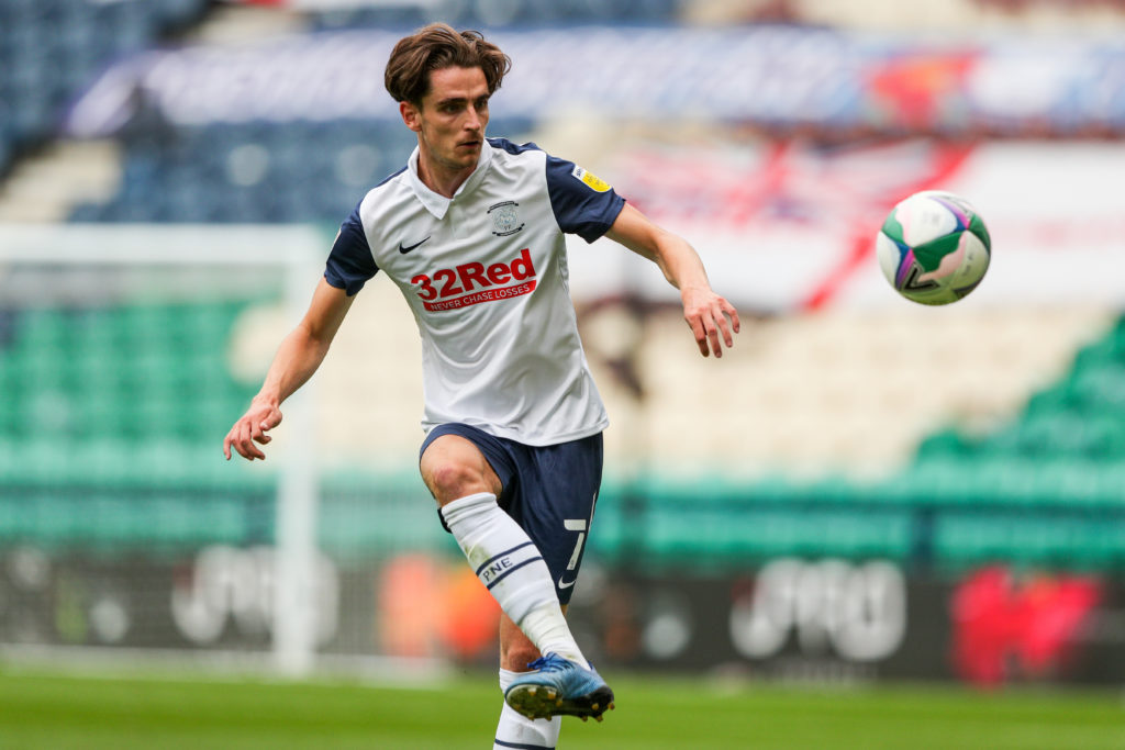 Tom Bayliss for Preston North End against Mansfield Town
