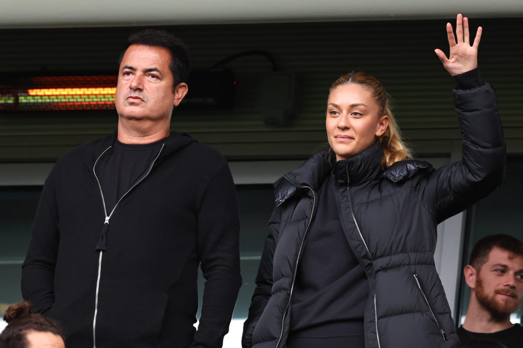 Acun Ilicali owner of Hull City and his partner, Ayca Cagla Altunkaya