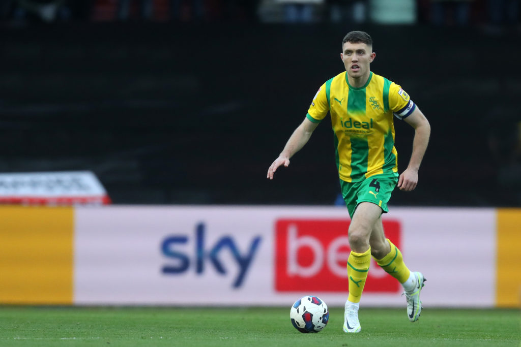 Dara O'Shea playing for West Brom against Bristol City