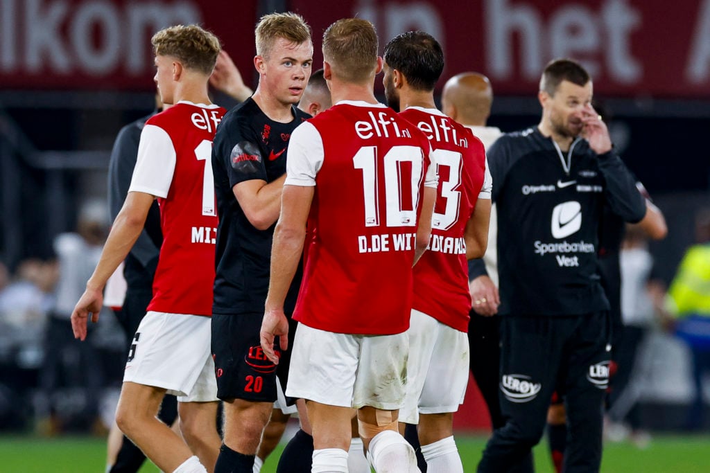West Brom-bound Aune Heggebo during AZ Alkmaar v SK Brann - UEFA Europa Conference League fourth Qualifying Round: First Leg