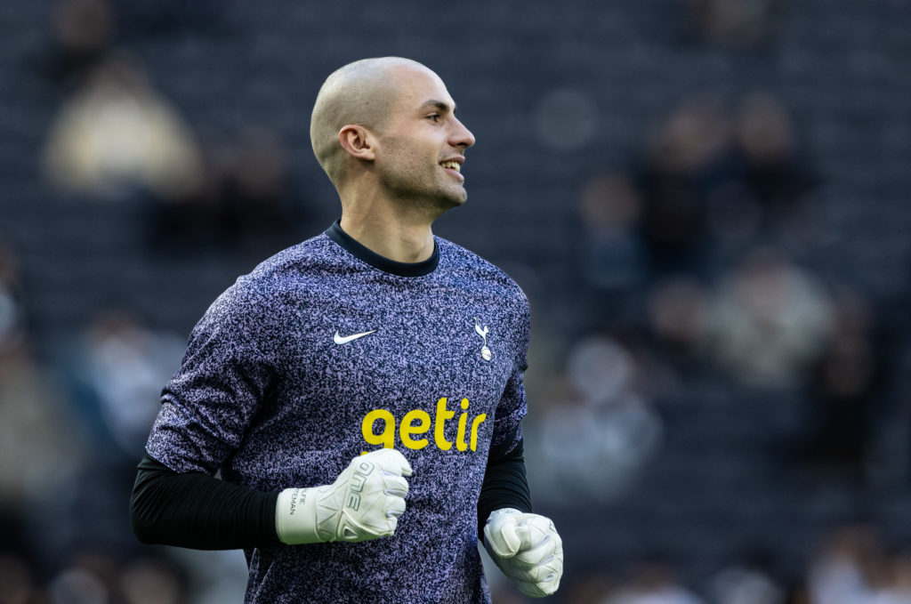 Alfie Whiteman warms up before Tottenham Hotspur v Crystal Palace - Premier League
