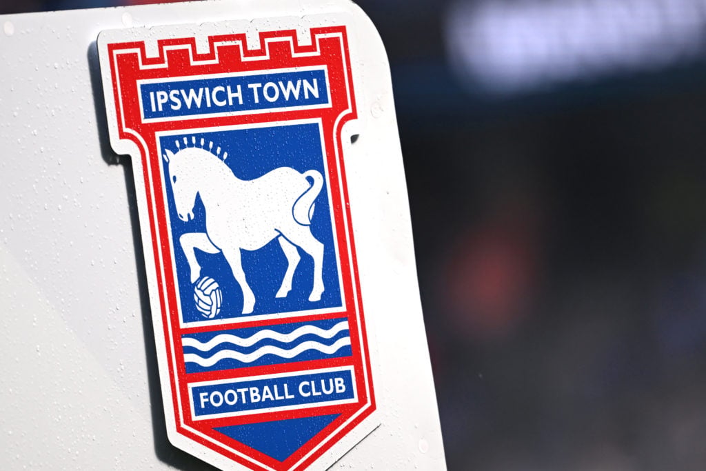 Ipswich Town badge - Manchester City FC v Ipswich Town FC - Premier League