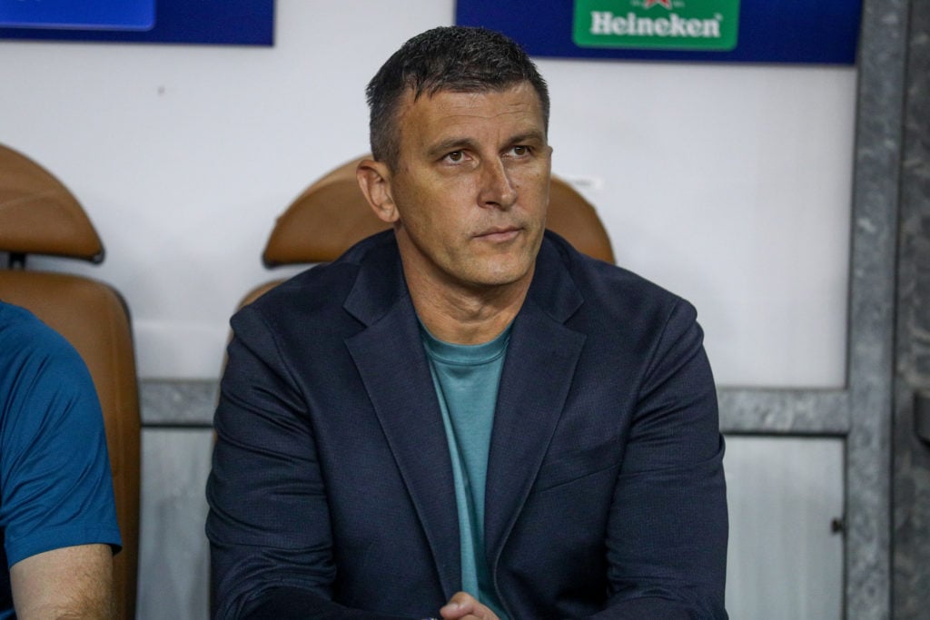 GNK Dinamo Zaqreb head coach Sergej Jakirović looks on