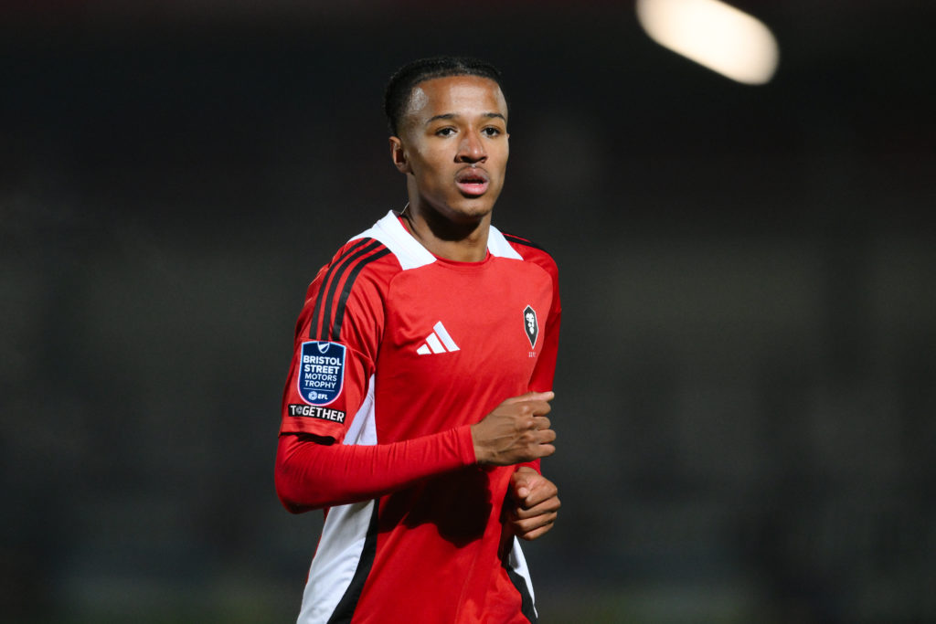Kyrell Malcolm during Salford City vs Wolverhampton Wanderers Under 21s in the Bristol Street Motors Trophy