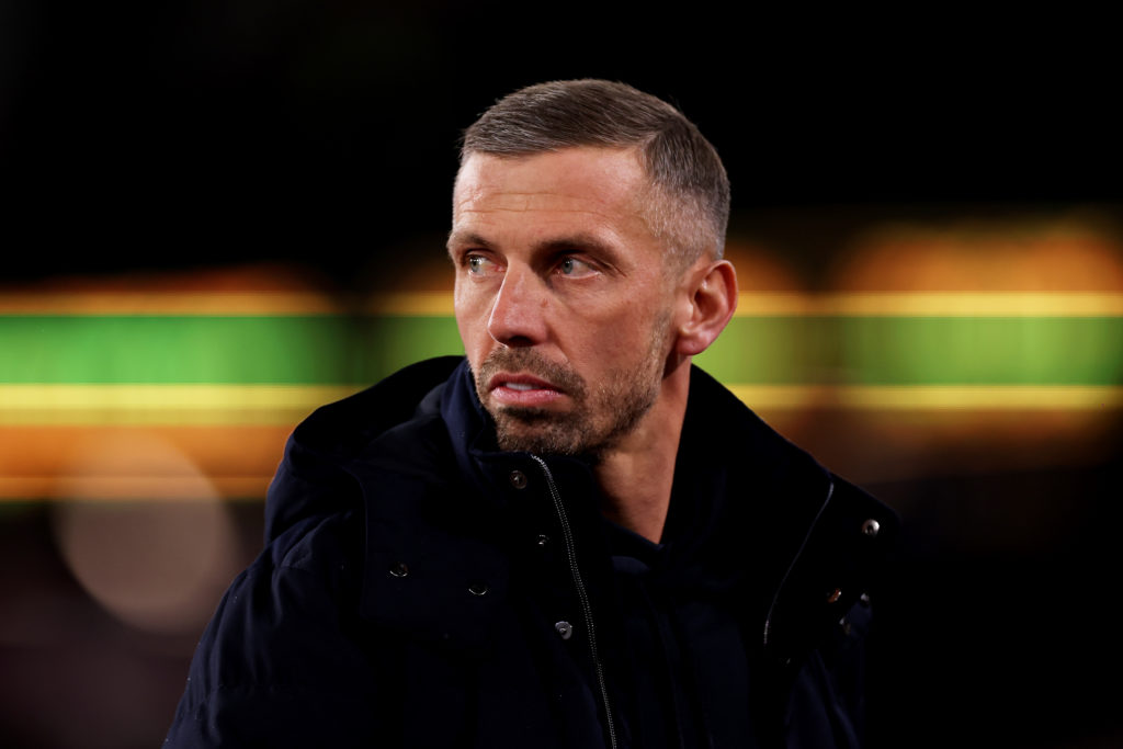Gary O'Neil watches on before West Ham United vs Wolverhampton Wanderers