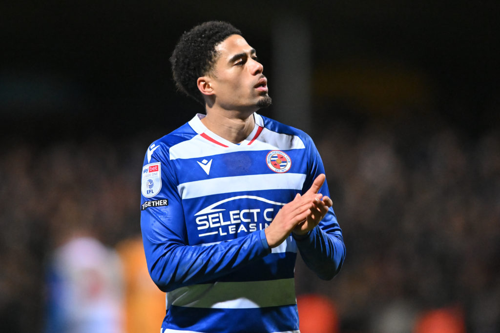 Harvey Knibbs of Reading applauds after the final whistle during the Sky Bet League 1 match between Cambridge United and Reading