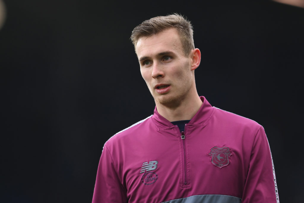 Sivert Mannsverk of Cardiff City looks on prior to the Sky Bet Championship match between Leeds United FC and Cardiff City FC